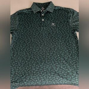 Rhoback Mens Performance Polo The Fairway Green Green/White Medium M